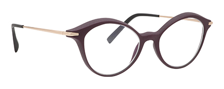 monture design créateur 3D moderne mode femme bordeaux